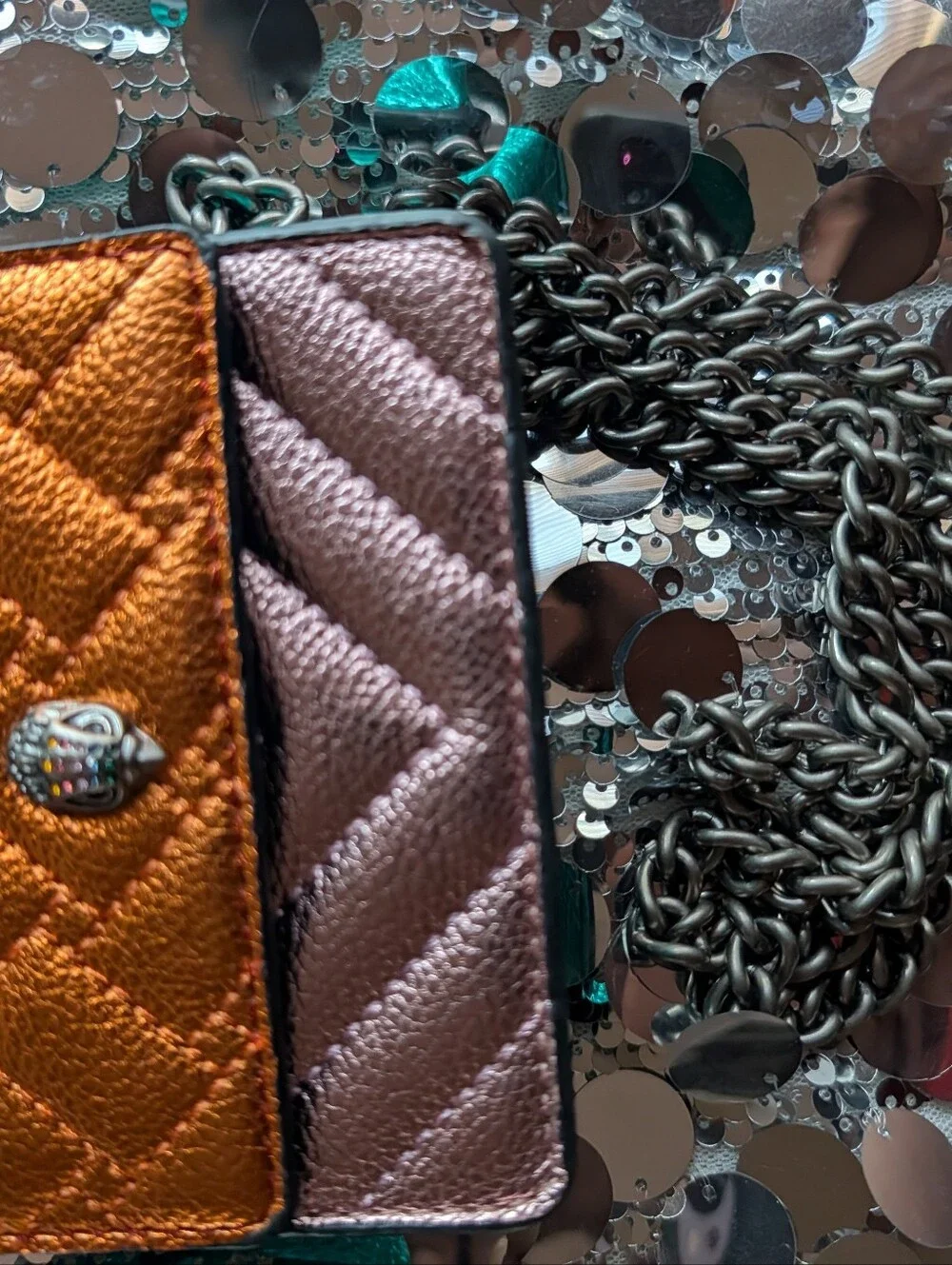 KURT GEIGER Mini Metallic Crossbody 🧡🩷💚💙